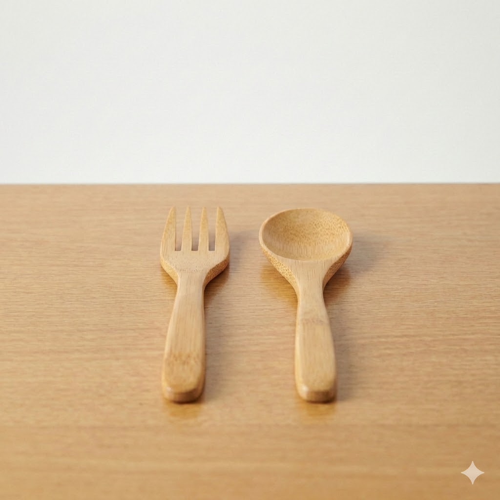 Bamboo fork-spoon